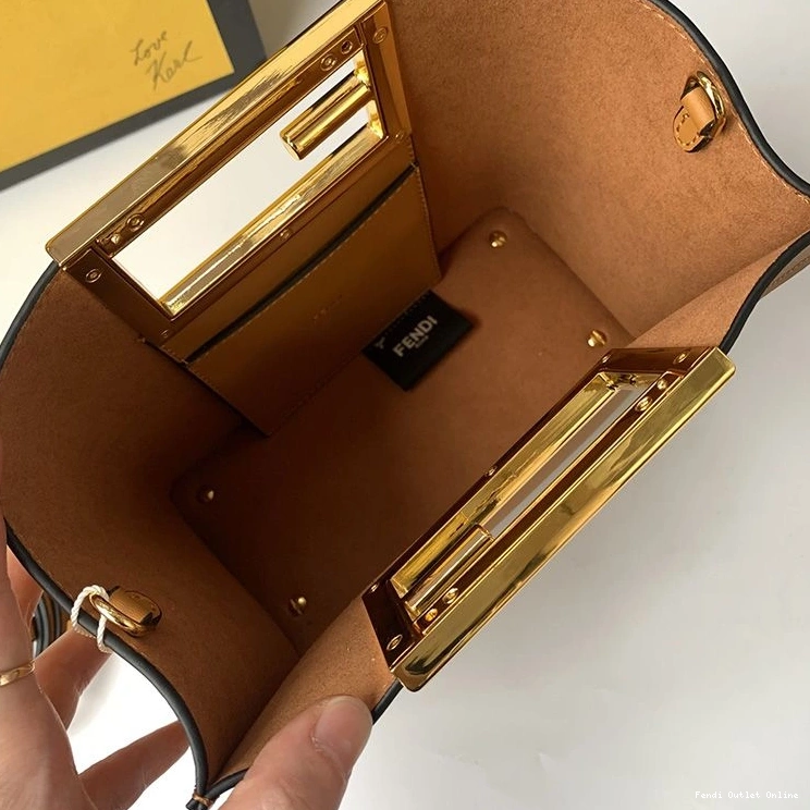 Cheap Leather In Fendi Small Bag Calf Way Brown 0710